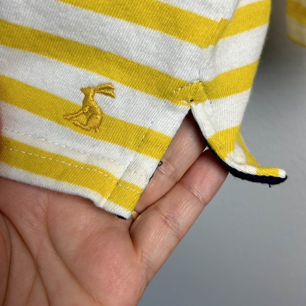 Joules bumble bee Marina yellow stripe long sleeve top plus size 22 cotton - Picture 9 of 16